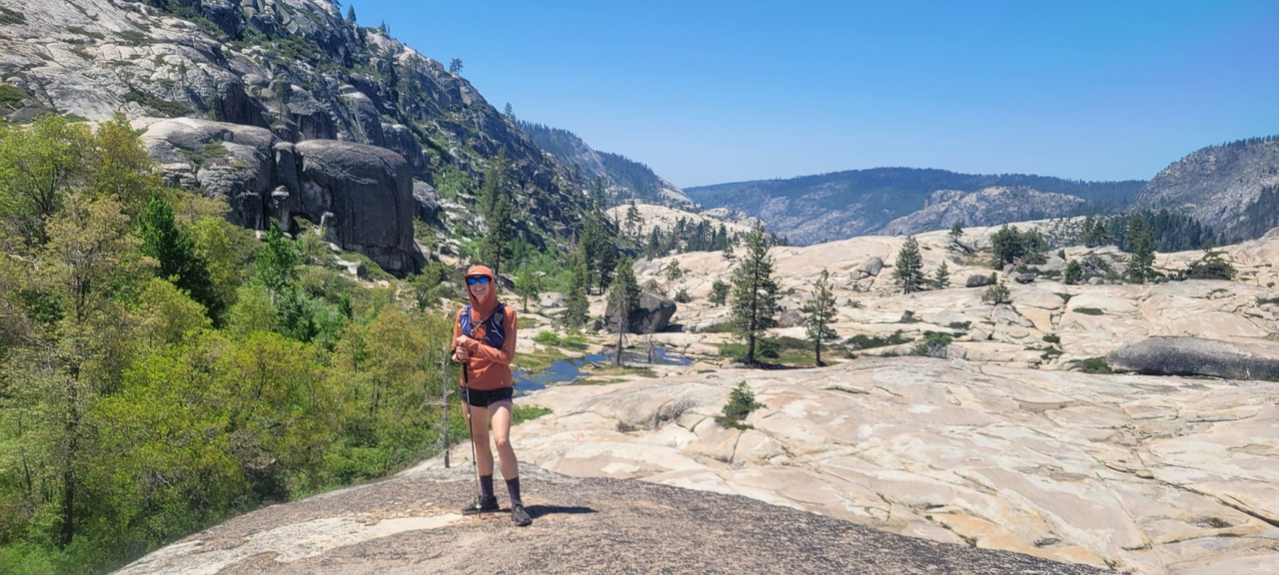 Granite terrain along the Cherry Canyon route