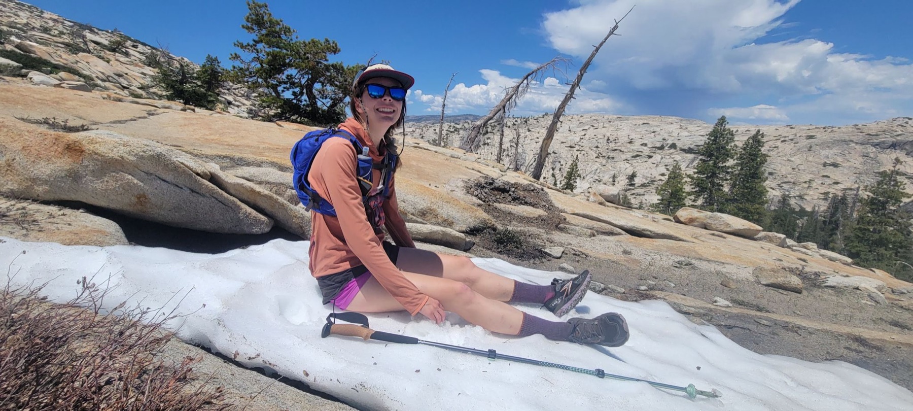 Lingering snow patch in Cherry Canyon