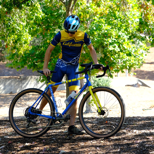 gravel bike with man