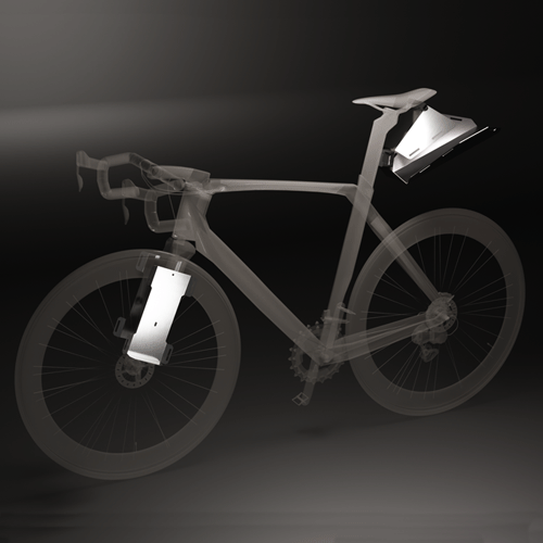 render of bikepacking racks on ghost bike