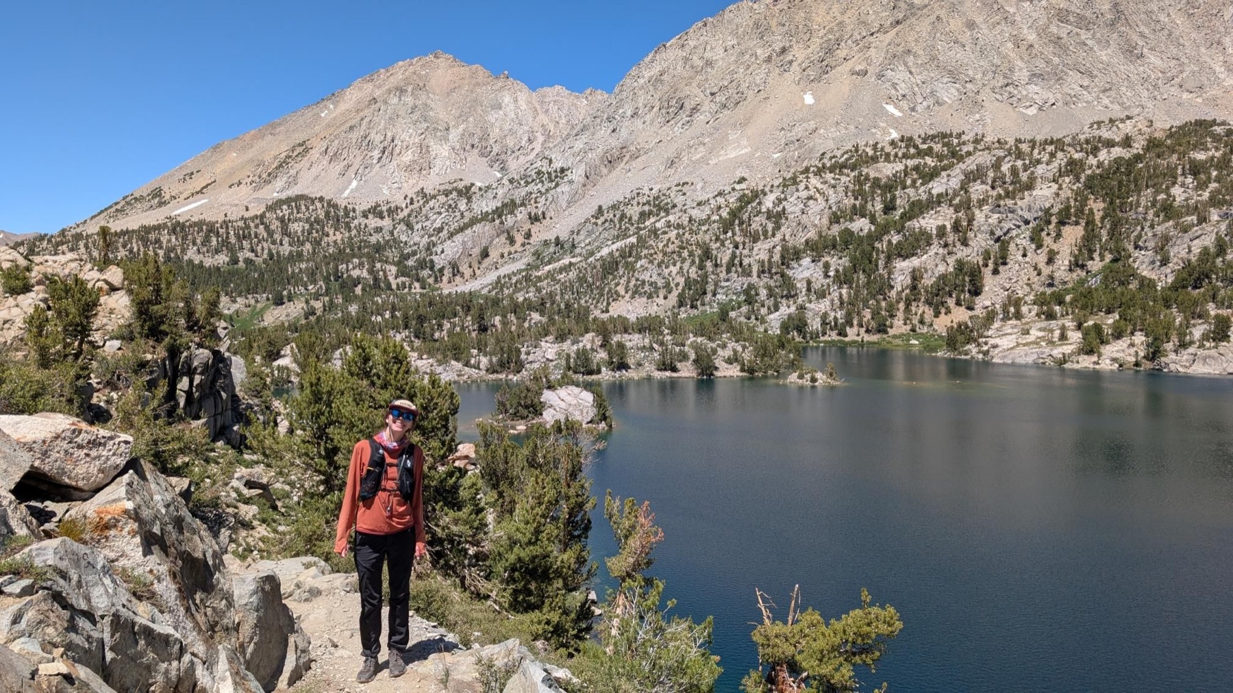 Rae Lakes surrounded by Sierra peaks
