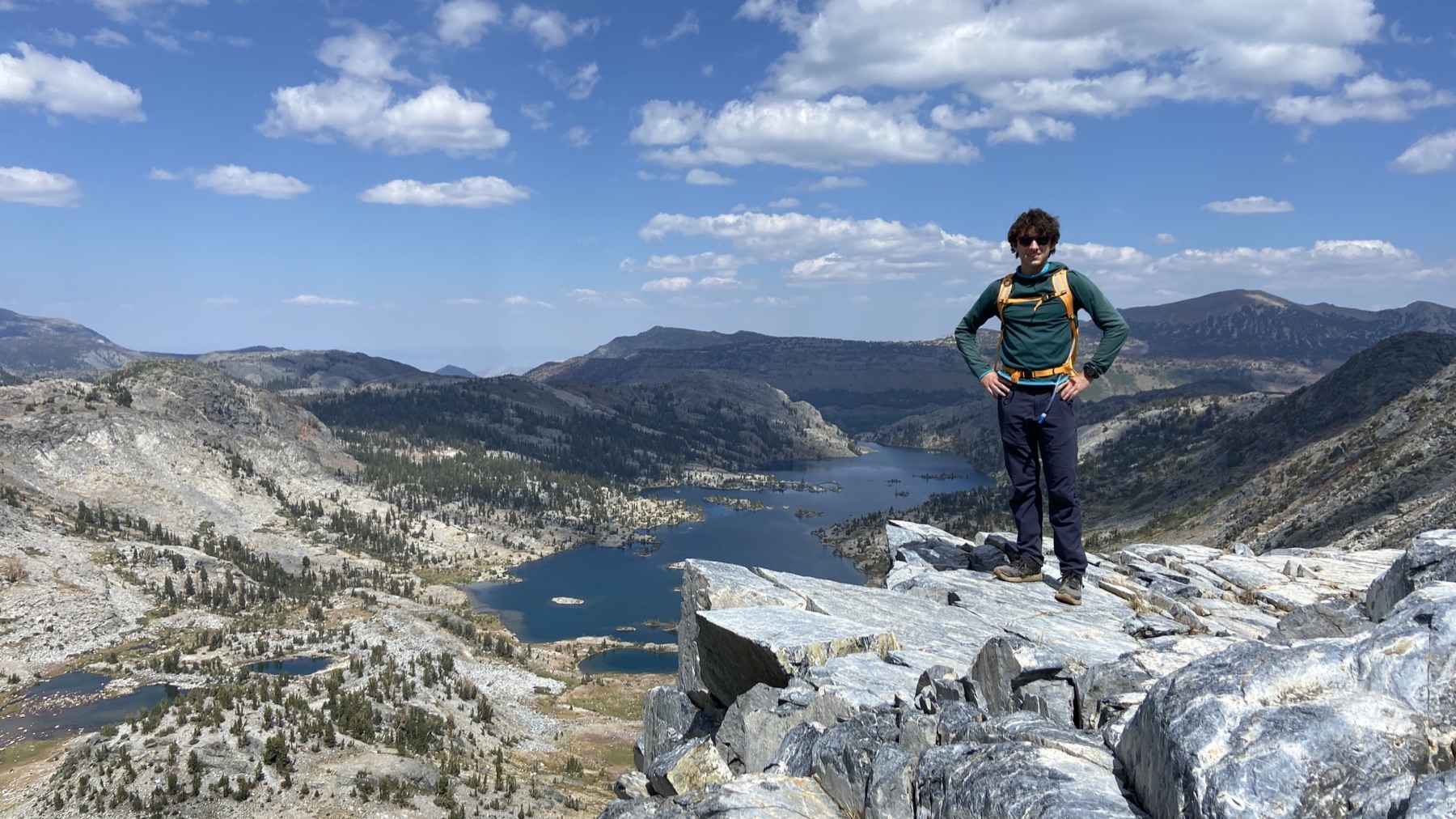 High Sierra trail and granite landscape